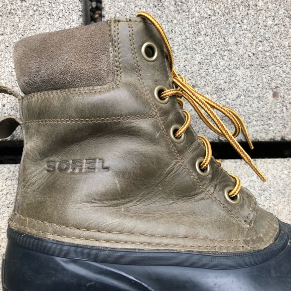 Sorel Mens Sz11 Green/Brown Cheyenne Waterproof Lace Duck Boot - Picture 14 of 14